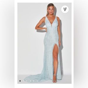 Blue lace formal dress NWT IN PACKAGE